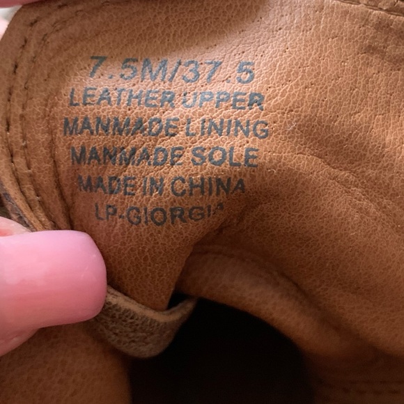 Lucky Brand 7.5 Taupe Brown Giorgia Lace Up Boots - Picture 8 of 12